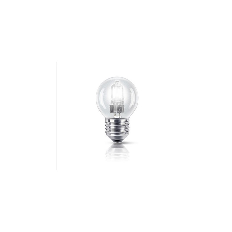 Lampada alogena sfera chiara piccola 28-38w e27 230v s40 