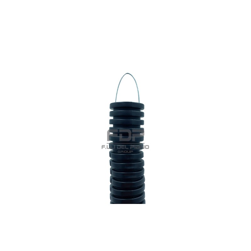 Flexibler Wellschlauch mit schwarzem Fadenzieher 20d 100m PVC 