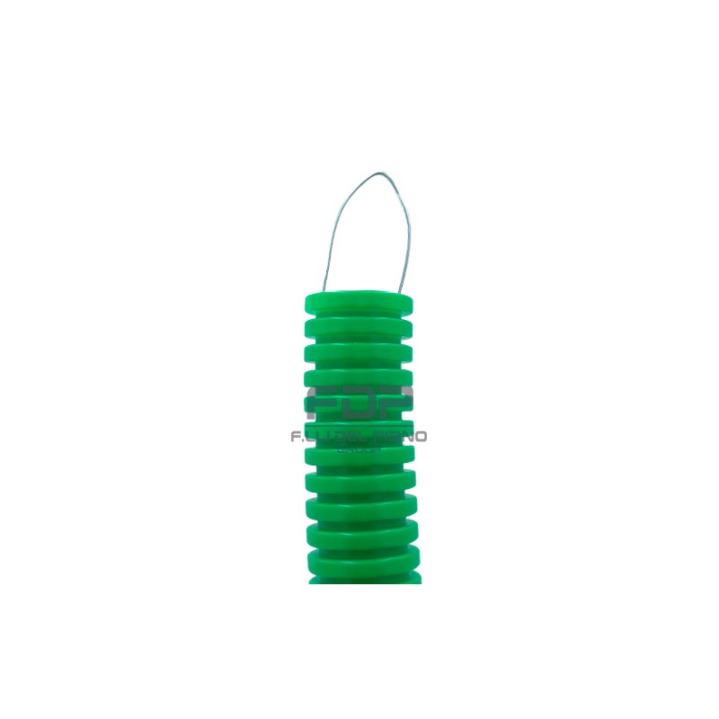 Tubo corrugato flessibile verde tirafilo 20d pvc 100 metri elettrocanali 