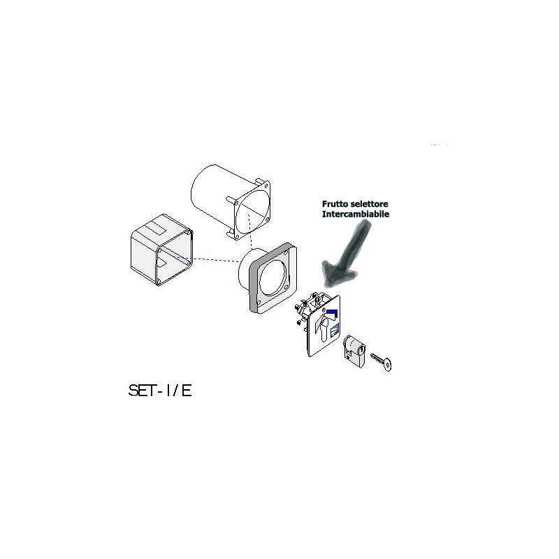Frutto selettore a chiave completo sete 119rir009 automazione came