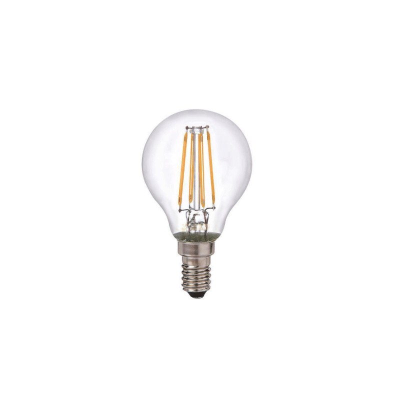 Lampe sphère mignonne vintage led 4.5w avec filament clair e14 2700k