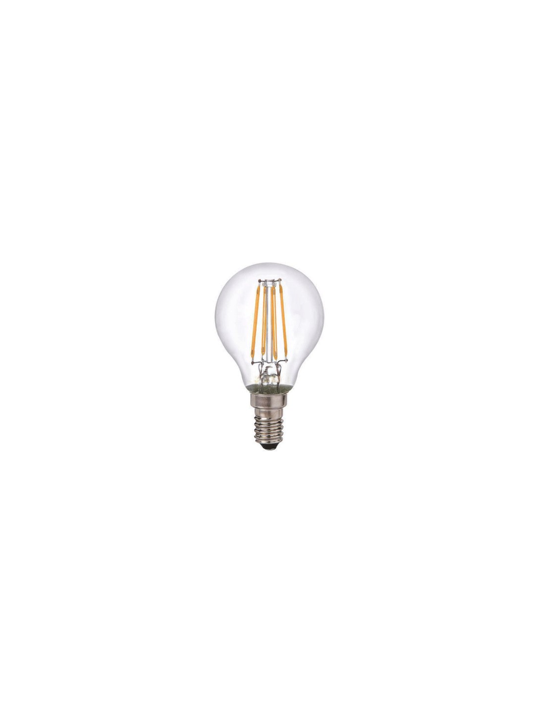 Lampada sfera mignon vintage led 4,5w a filamento e14 chiara 2700k