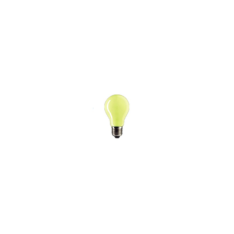Lampada LED normale goccia colorata giallo 6w e27 230v