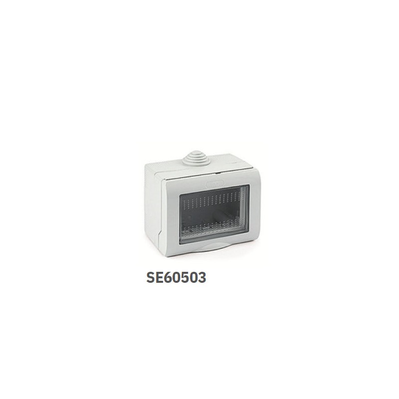 Contenitore cassetta box IP55 da parete 3 modulo con portello Matix