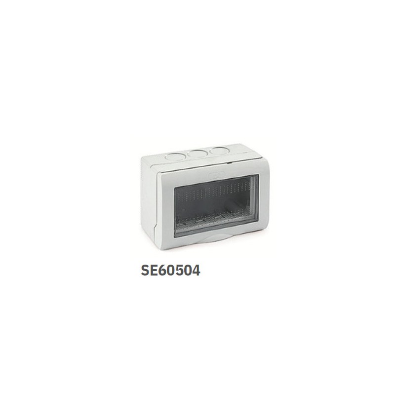 4-module wall-mounted IP55 box enclosure with Matix door