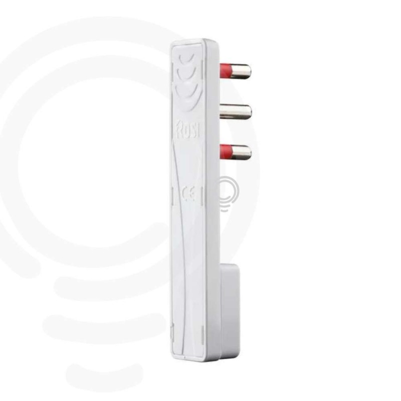 White ultra-flat plug to Italian standard 90° 16A 2P T 250V