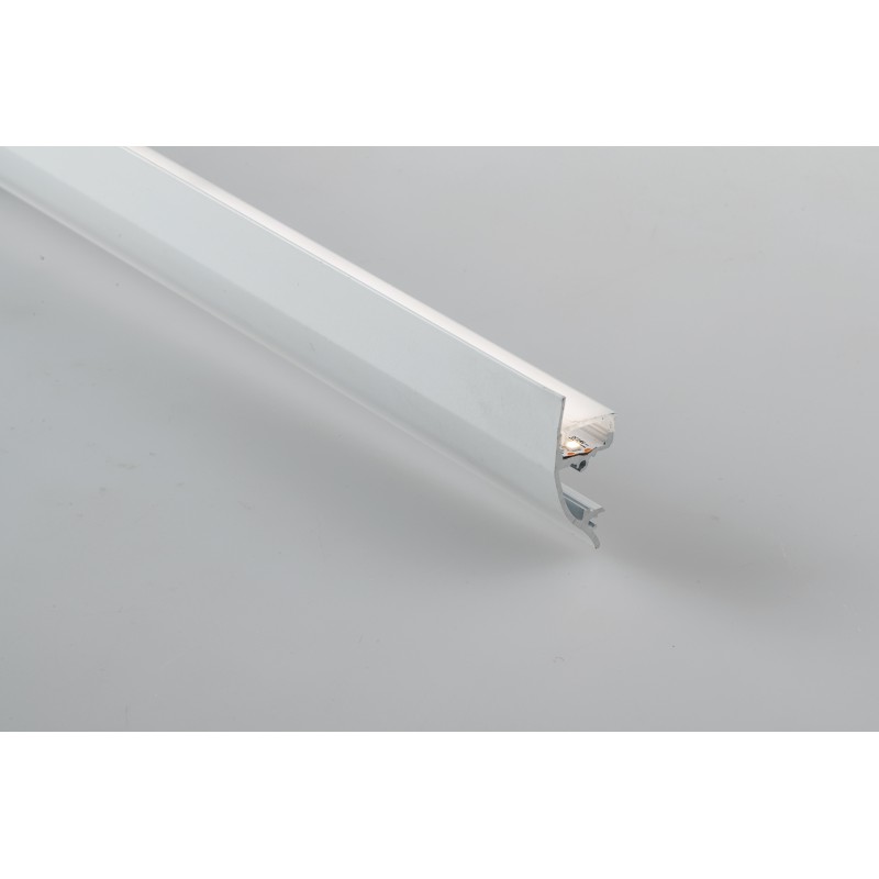 Profilo bianco diffusore opale con tappi e staffette inclusi 200x4,2x125cm