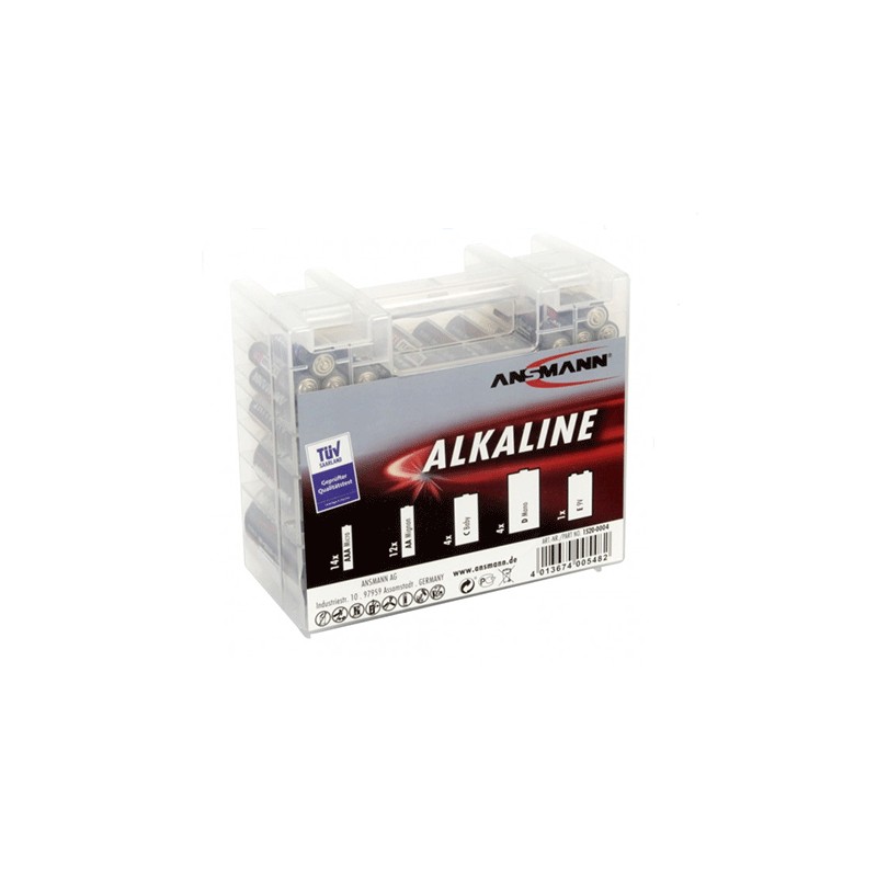 Box-pack sortiert 35pz alkali-batterien elektronischer form familie 