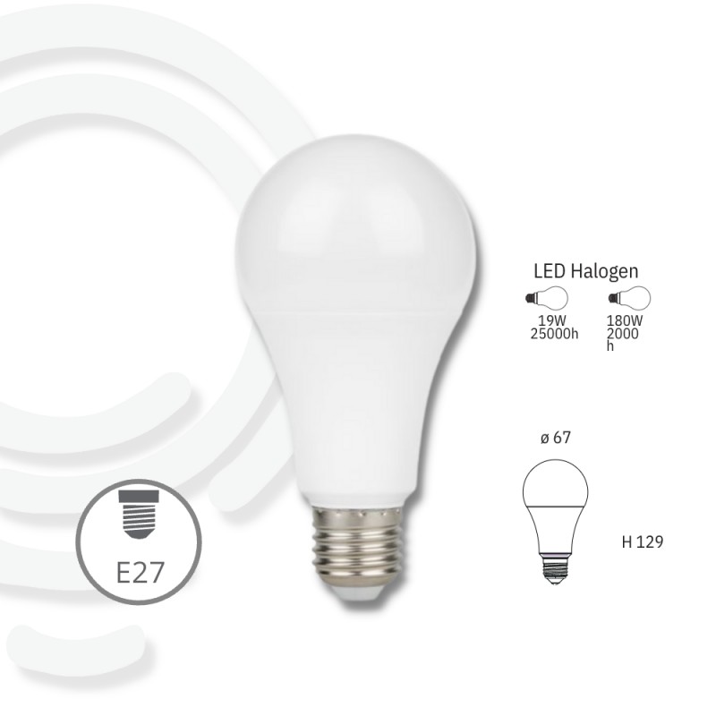LED-Glühbirne E27 19 W 2618 lm 67 x 129 mm 25000 Std. Cri80