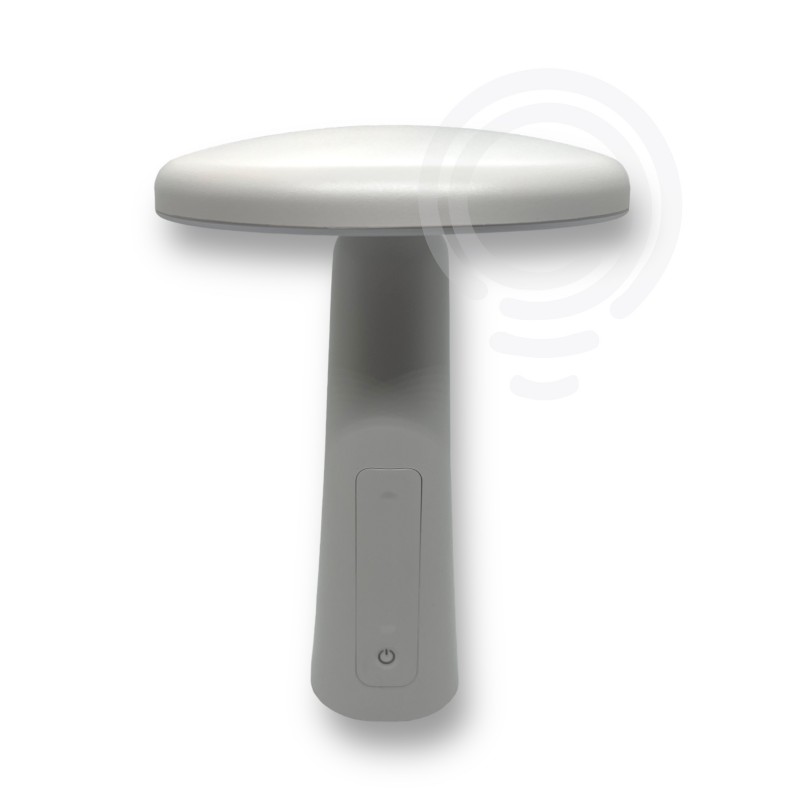 Lampe de table rechargeable portable interrupteur tactile ip44 led 4w 160lm 3000k funz 8h recharge 4h
