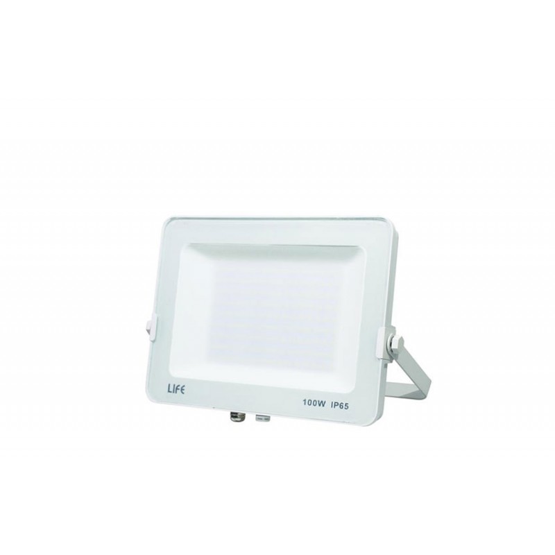 Slim spotlight outdoor projector k6500 100w cold light white structure