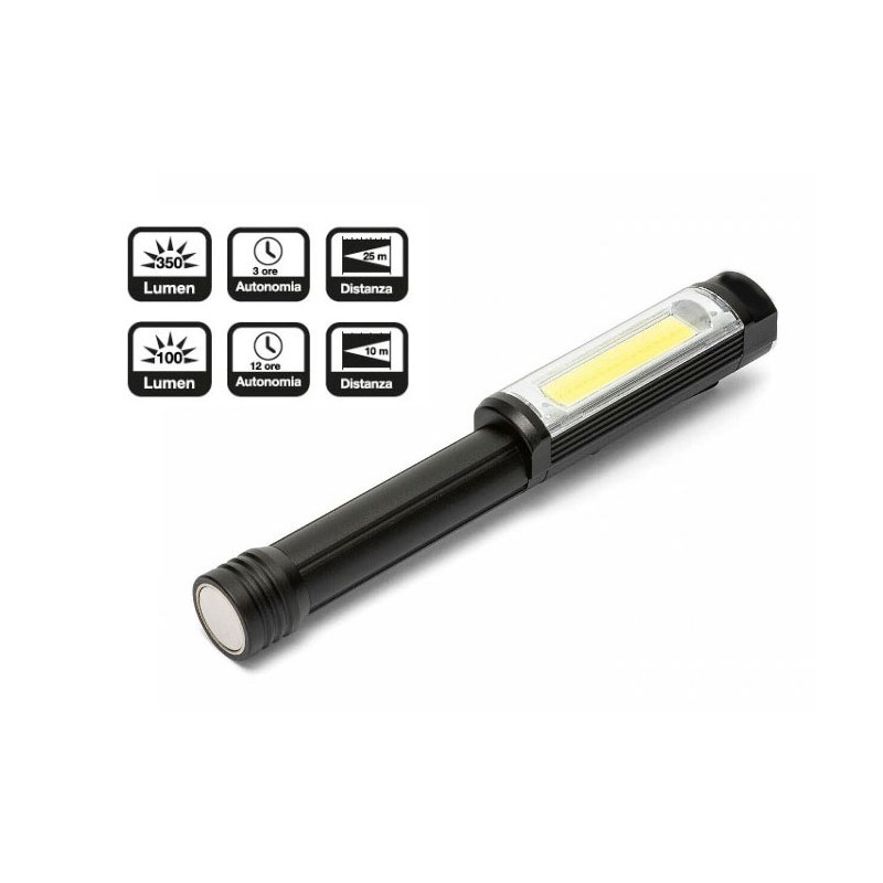 Work torch with 3 AA LED light magnet, double light function