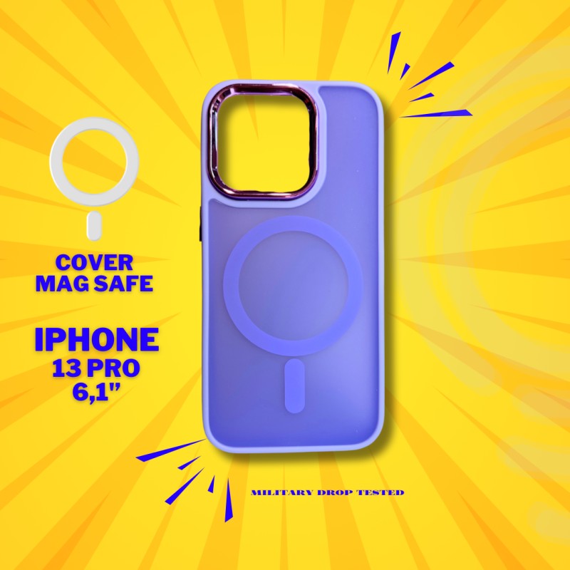 Cover Opaca MagSafe iPhone 13 pro viola Protezione Imbattibile per il Tuo Smartphone