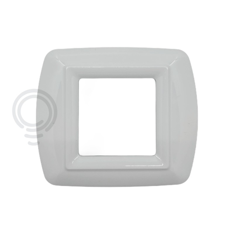 Placca life 2 posti bianco per living classic 2982ba elettrocanali 